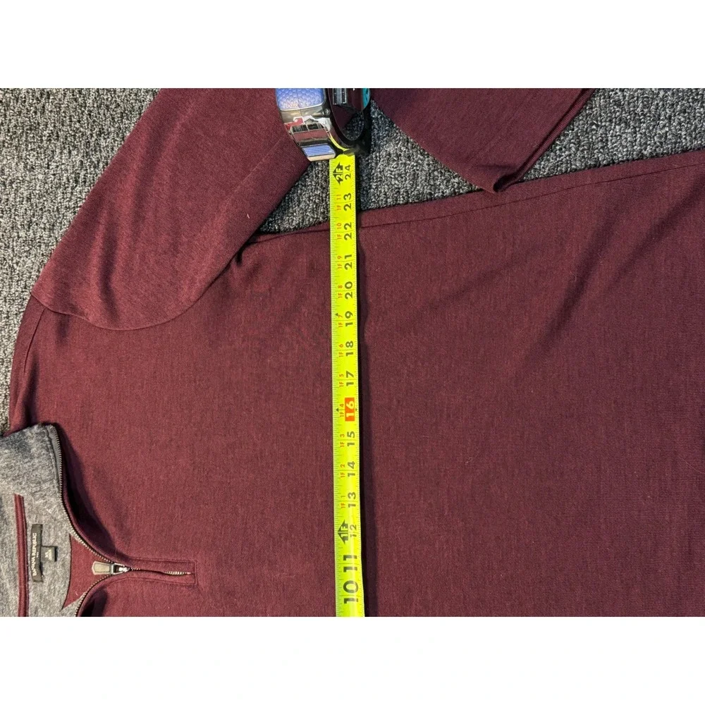 Banana Republic Quarter Zip Pullover‎ Burgundy Casual Night Out XL Mens